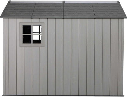 Lifetime 60310 Garden Storage Shed, 7 x 9.5 ft (213 x 289 cm), High-Density Polyethylene (HDPE), Steel-Reinforced Apex Roof, Tan