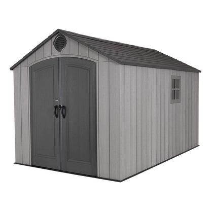 Lifetime 60310 Garden Storage Shed, 7 x 9.5 ft (213 x 289 cm), High-Density Polyethylene (HDPE), Steel-Reinforced Apex Roof, Tan
